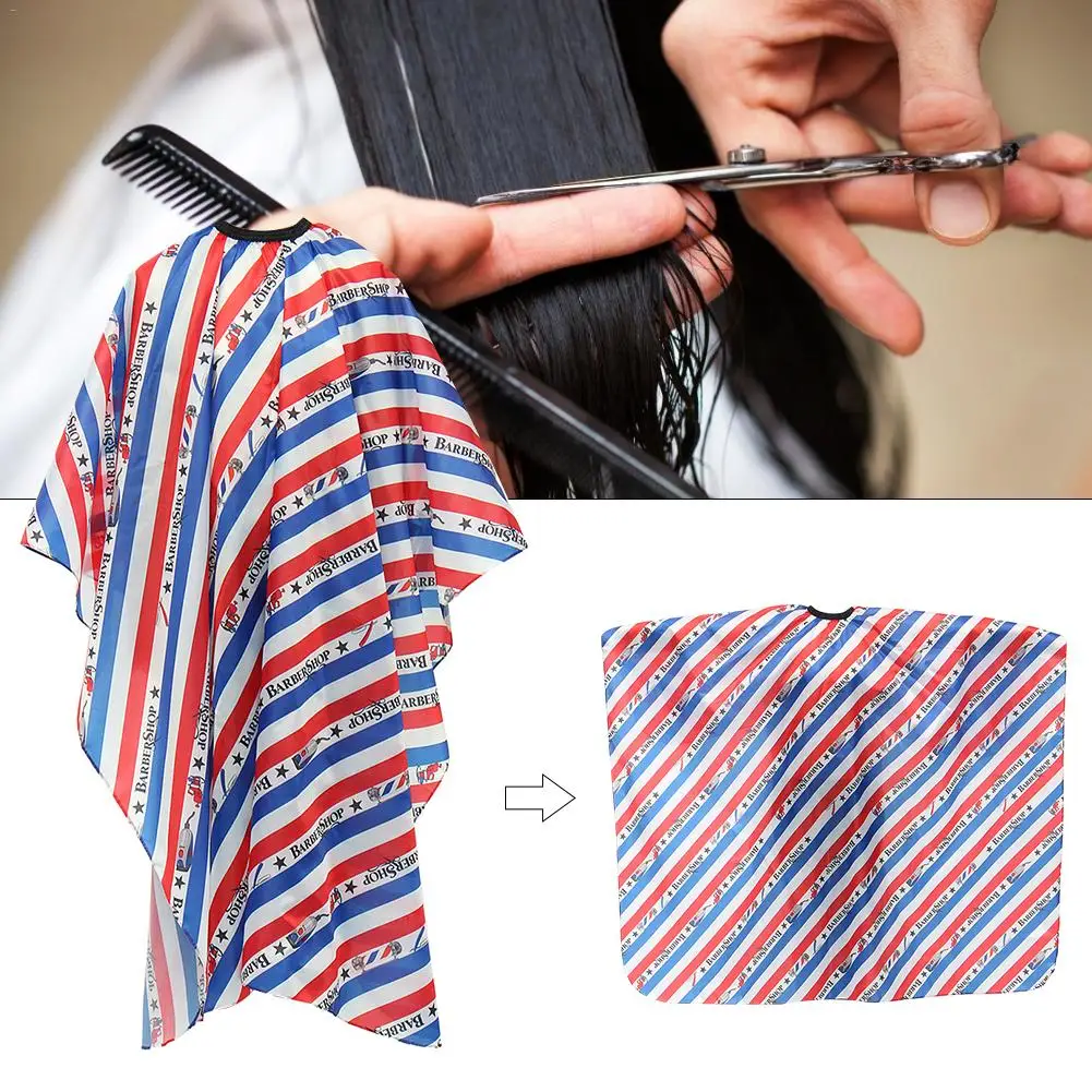 Hairdressing Cape Fashion Striped Haircut Shawl Breathable Apron Smooth Skin Friendly Hair Salon Barber Shop Cape For Adult