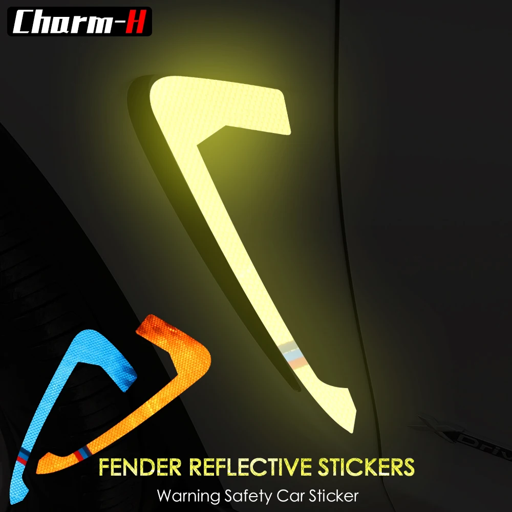 

2Pcs Reflective Tape Strip Mark Car Front Fender Side Air Vent Sticker Cover Trim For BMW X Series X5 F15 X5M F85 Shark Gills