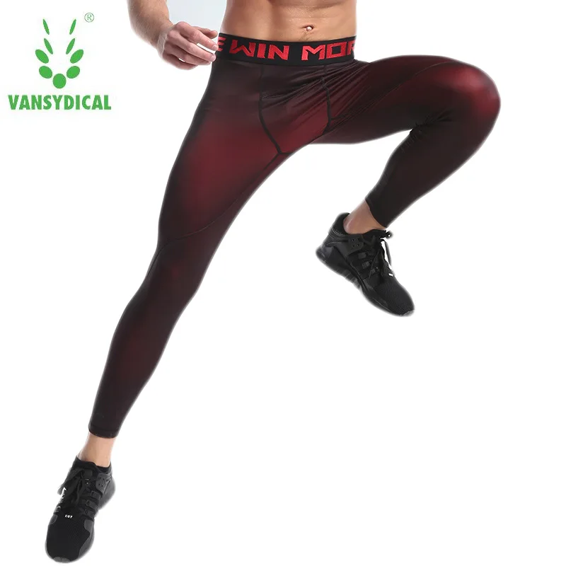 

Vansydical 2018 New Fitness Compression Running Tights Male Sport Yog Pants Basketball Pants Fast drying Leggings Plus Size 3XL