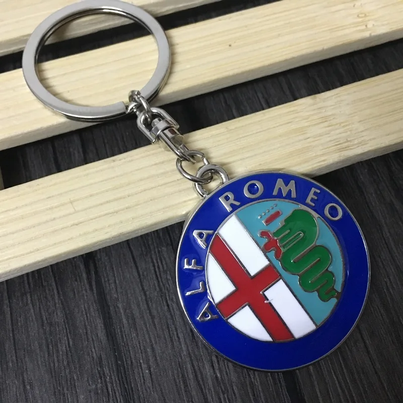 

1pcs Metal Car Keychain Key Ring Keyring For Alfa Romeo 159 147 156 Giulietta Mito Spider GT Key holder Car-styling Accessories