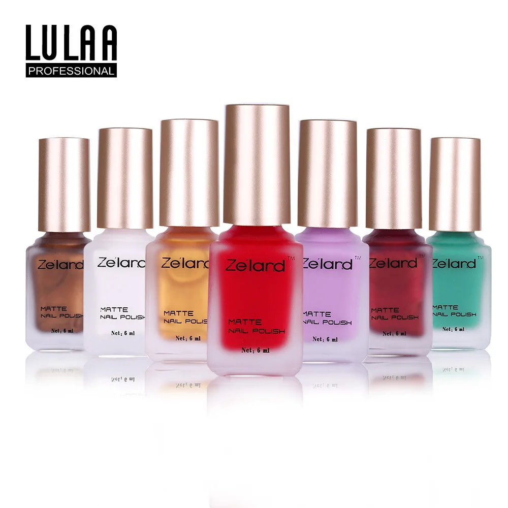 

Nail Art 6ML 24 Colors Varnish Matte Nail Polish Mirror Long Lasting Quick Dry Satin Frosted Bottle