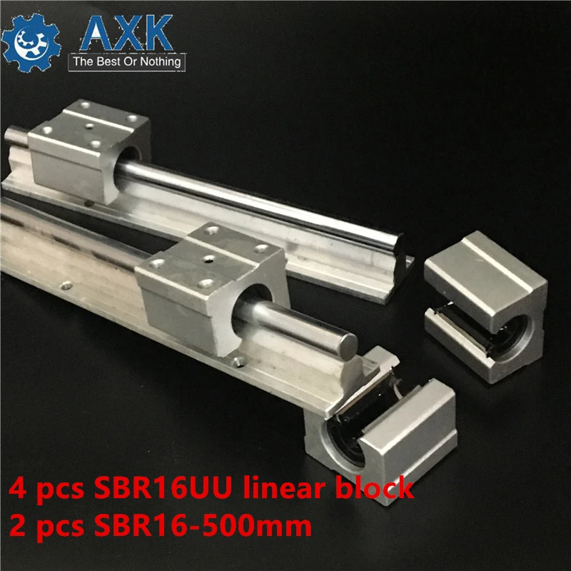 

2pcs SBR16 500mm Linear Bearing Rails + 4pcs SBR16UU Linear Motion Bearing Blocks (can be cut any length)