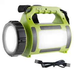 Перезаряжаемый светодиодный фонарик водонепроницаемый светодиодный 3 в 1 мощный портативный кемпинговый проектор лампа