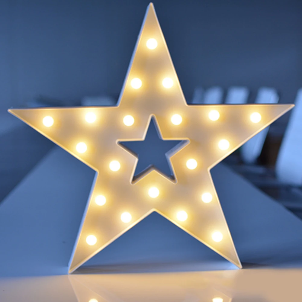 

Romantic Heart Star Cloud Lamps 3D LED Table Night Light Battery Operated Home Indoor Bedroom Party Decoration Kids Gifts