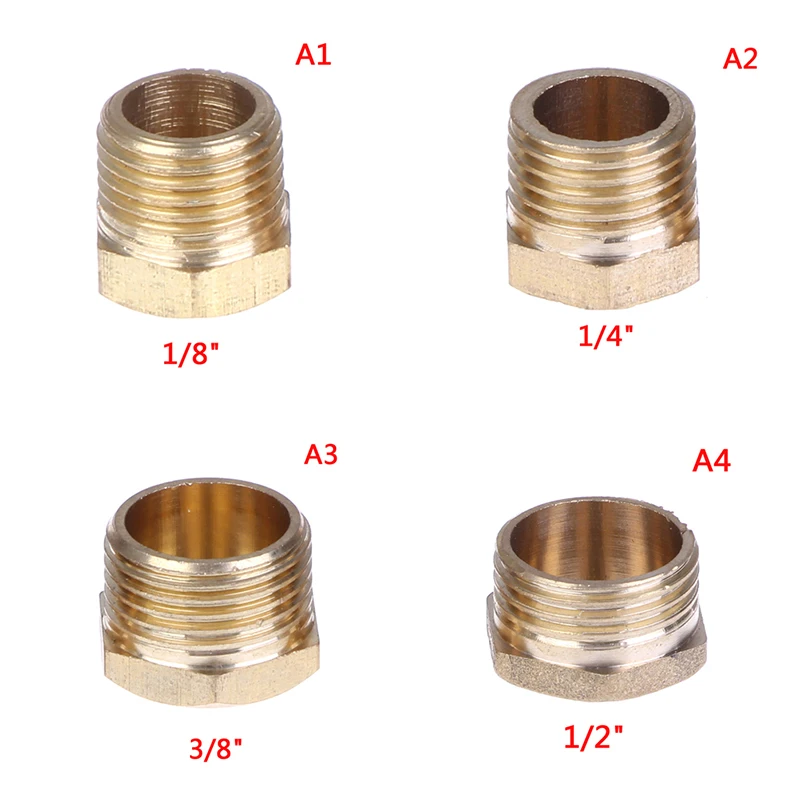 1 шт. латунь 1/8 "1/4" 3/8 "1/2" латунь Внешний шестигранник резьбовое соединение заглушка