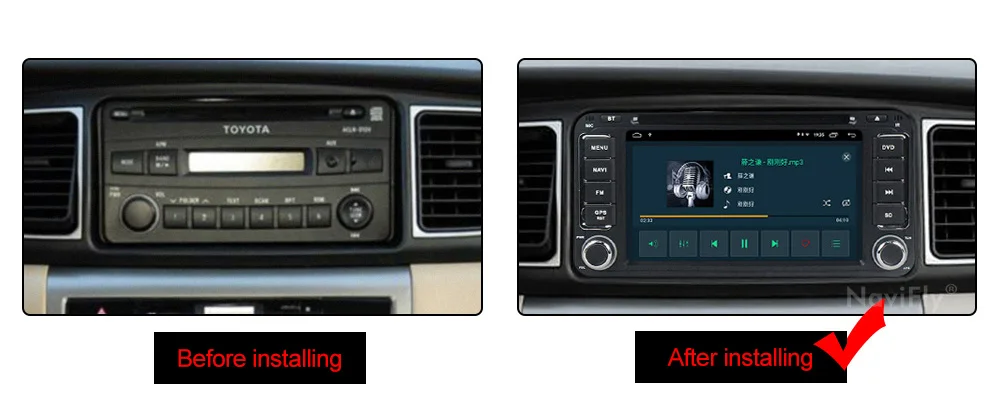 Best NaviFly 2G+32G 2 Din Android 9.1 Car radio gps for Toyota/Corolla/Terios/Altis/RAV4/CAMRY Car Multimedia Video Player GPS USB BT 2