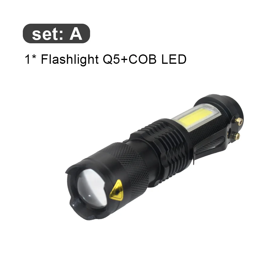 XML Q5+ COB светодиодный портативный светодиодный фонарик масштабируемый 3800лм Мини светодиодный фонарик AA 14500 Q5 светодиодный водонепроницаемый фонарь алюминиевый - Испускаемый цвет: Type A