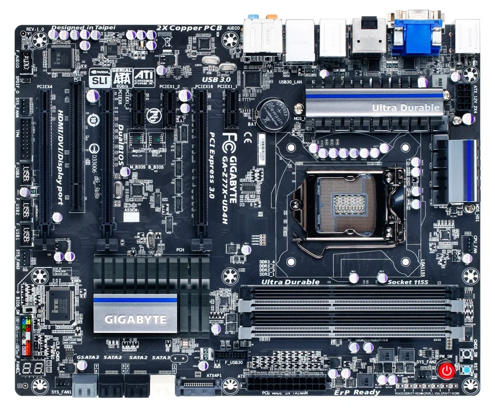 

Gigabyte GA-Z77X-UD4H Desktop Motherboard Z77X-UD4H Z77 LGA 1155 For Core i7 DDR3 32G SATA3 USB3.0 ATX Original Used Mainboard