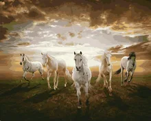 Running horse-malen nach zahlen 40*50 cm handgemalte frameless bild cuadros decoracion mauerbilder für wohnzimmer zimmer