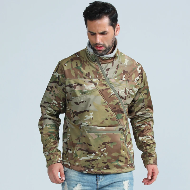 

2019 MC Tactical fleece hoody jacket/ 100% polyster fleece warm jacket