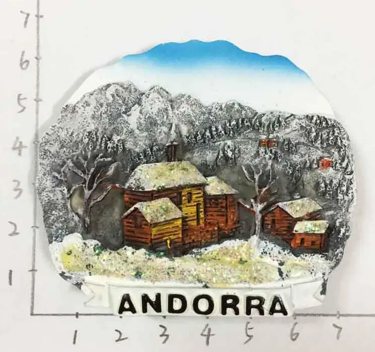 

3D resin handmade Andorra Fridge Magnet Travel Tourism Souvenirs Refrigerator Magnetic Stickers Home Decoration