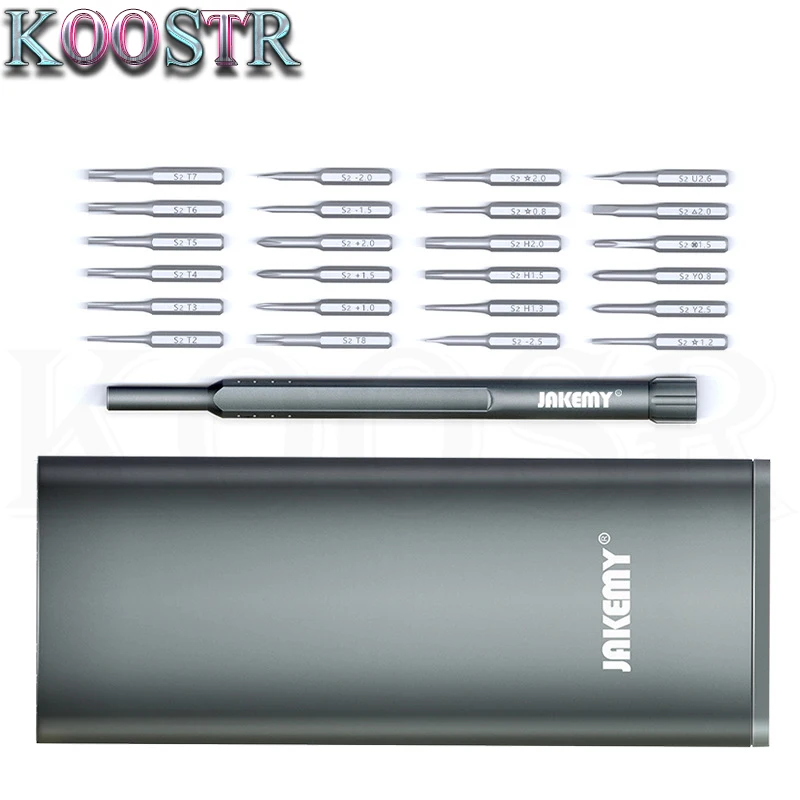 

Jakemy Jm-8168 24 In 1 Screwdriver Set Multi-Purpose Magnetic Precision With Deep Hole Screw Bits Steel