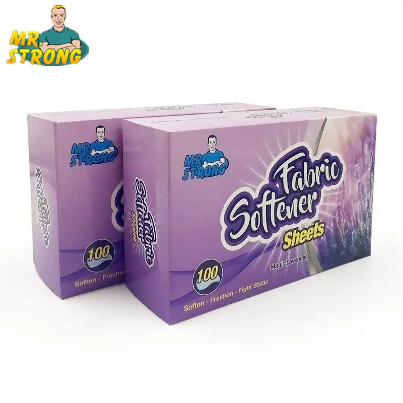 

200Sheets/Lot 4 in 1 Tumble Dryer Sheet Lavender Fragrance Wrinkle & Static Remover Clothes Fabric Softener Sheets