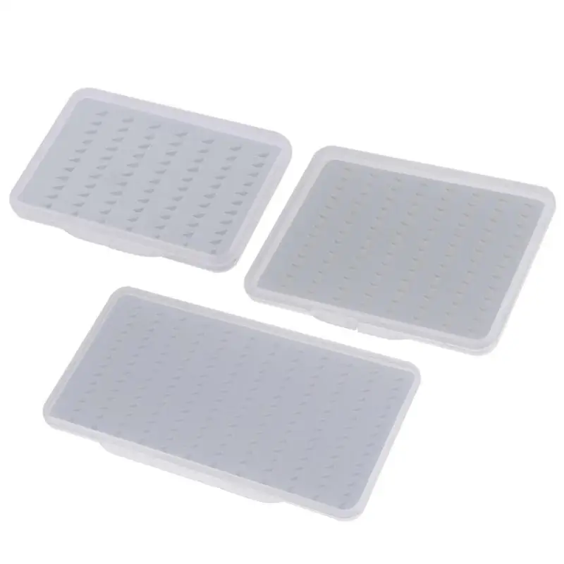 

1 pcs Outdoor Slim Easy-Grip Foam Clear Fly Lures Bait Hook Box Fishing Tool Durable Plastic Cover Case Flies Storage Boxes
