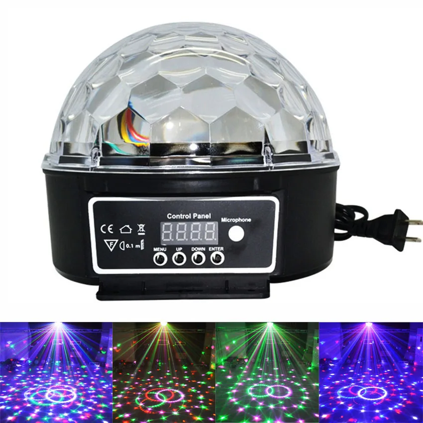 

Thrisdar 6 Color DMX512 Magic Ball Led Stage Lamp 6W Voice Activated Christmas Disco DJ Laser Projector Stage Effect Light