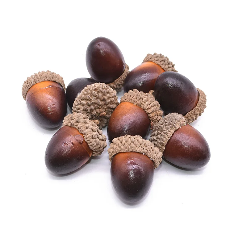 20pcs 3cm Artificial Mini Acorn Oak Nuts Foam Nut Fake Fruit for Home Party DIY Decoration Christmas Ornament Xmas Table Decor 8