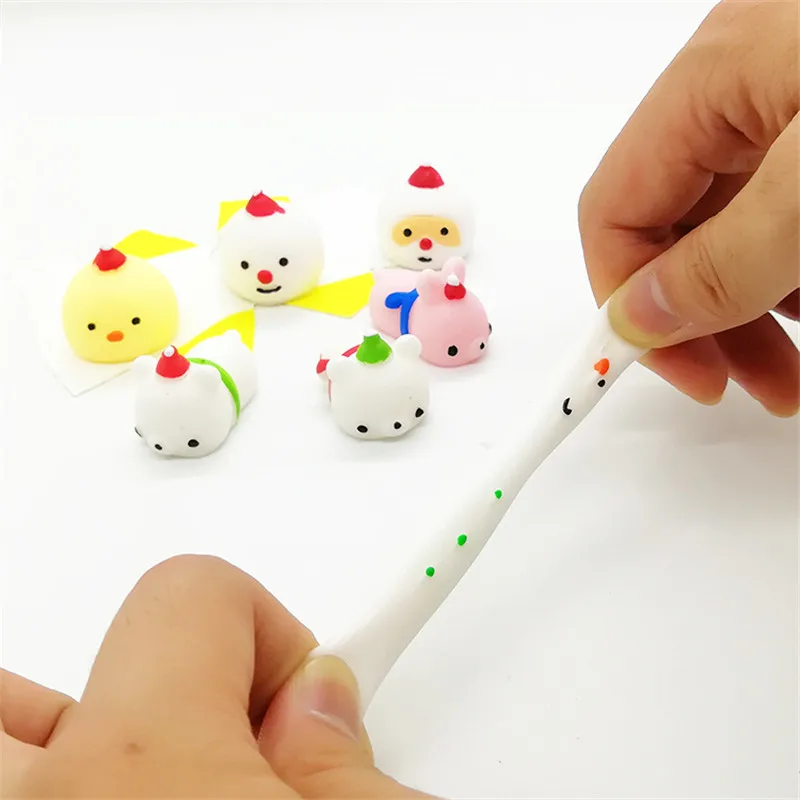 

10pcs Squishy Min Change Color Cute Cat Antistress Squishy Ball Squeeze Mochi Rising Abreact Soft Sticky Stress Relief Funny Gif