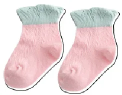 Новинка года, весенне-летние носки для малышей Детские носки в сеточку Bbig свободные носки для девочек из хлопка - Цвет: pink and blue