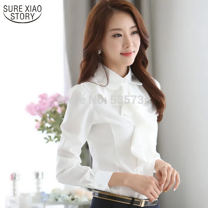 New Arrival 2017 Chiffon Long Sleeve Shirt Korean Style