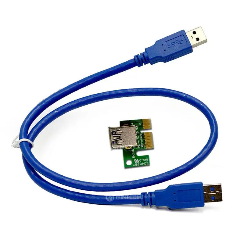 Amzdeal 62 см PCIe Express pci-e видео карты 1x к 16x USB 3.0 адаптер смолы анти горения линии расширения Расширительные платы