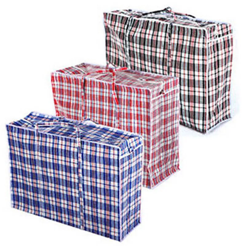 

Jumbo Small Laundry Bags Zipped Reusable Large Strong Shopping Storage Bag Random Color