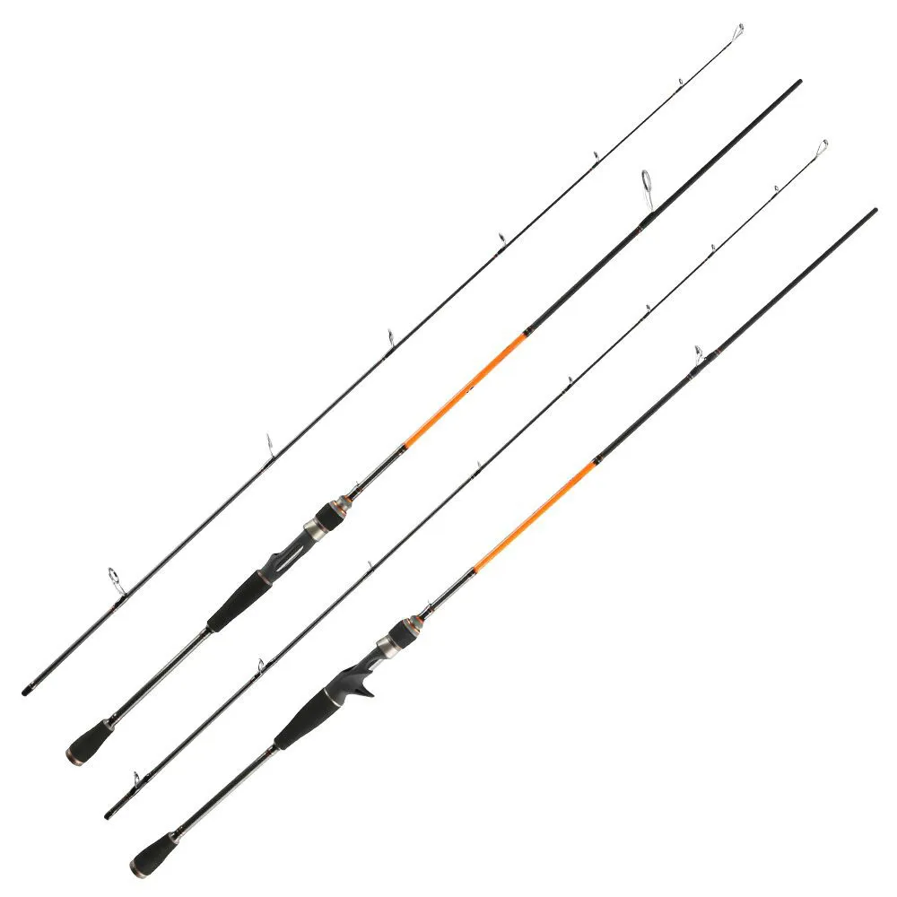 Fishing Rod 2.1m Baitcasting Rod and Spinning Fishing Pole Bass Fishing Tackle Lure Fishing Cane Two Sections Pesca