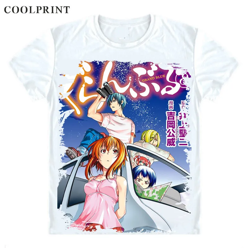 Футболки COOLPRINT Grand Blue guranрусру рубашки с коротким рукавом аниме рубашка для