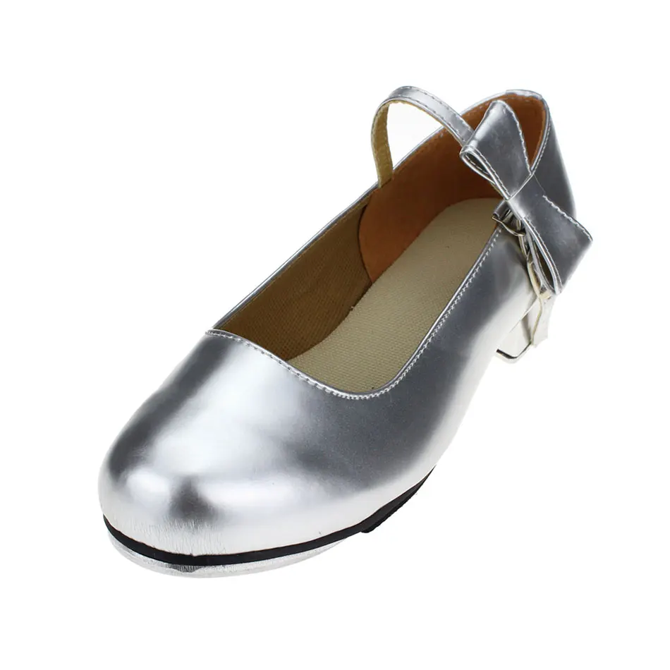 MSMAX YZ 03 Patent Leather Tap Shoes Girls Dance Shoes Children Leather