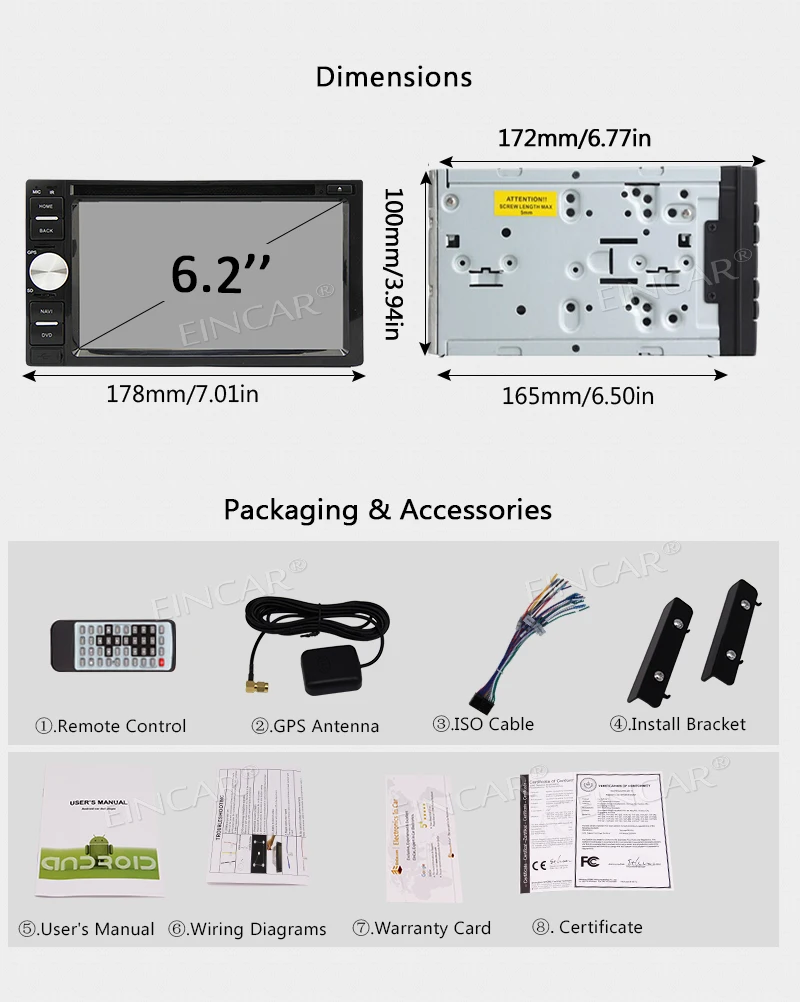 Discount Android 7.1 Universal Car Audio Stereo GPS Nvaigation Double 2 Din Video Car DVD Player with Wifi Bluetooth Free Rearview Camera 9