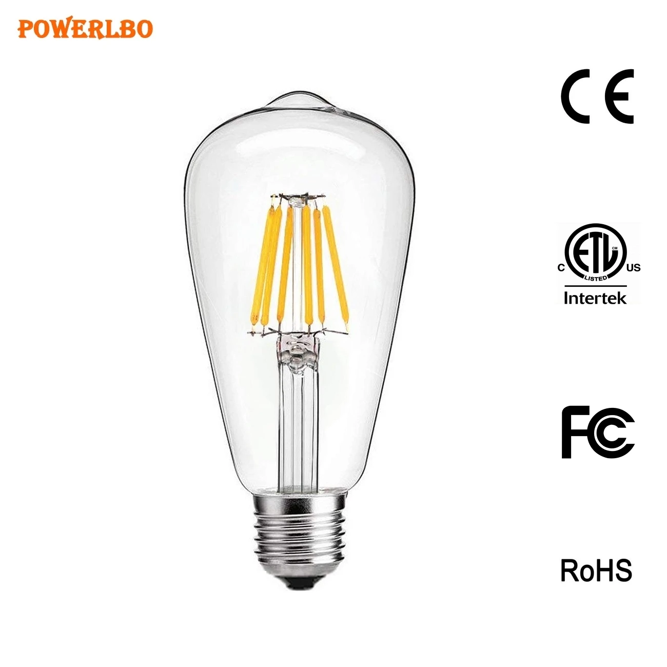 Светодиодная лампа Эдисона ST64 220V E27 4W 6W Ретро винтажная спиральная нить Высокая