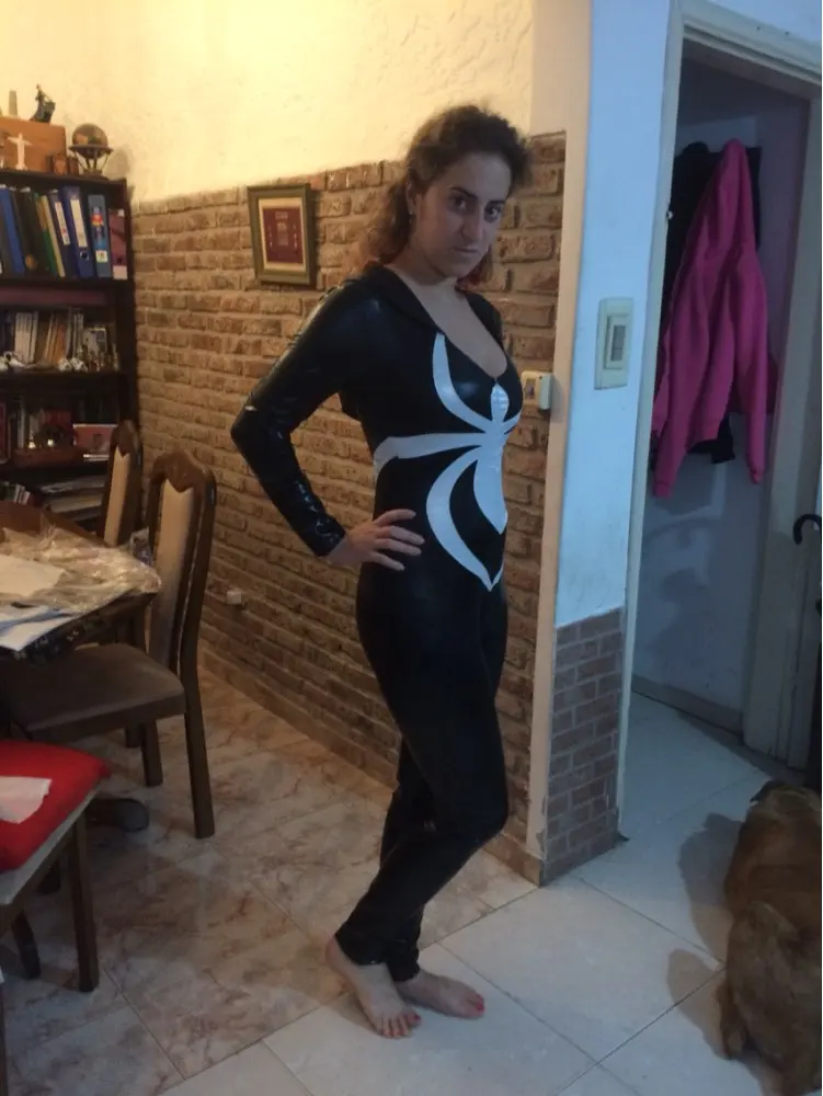 Spiderman Women Costume Black Spider Zentai Suit Sexy Women Halloween Costume 2017 Ladies Hood Venom Spider Jumpsuit (16)