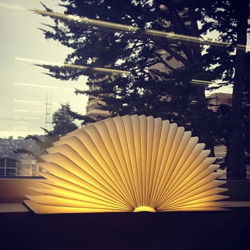 Древесные 360 Ангел на книге Форма светодиодный ночник Творческий 4,5 w USB Перезаряжаемые настроение лампа Декор для дома подарок