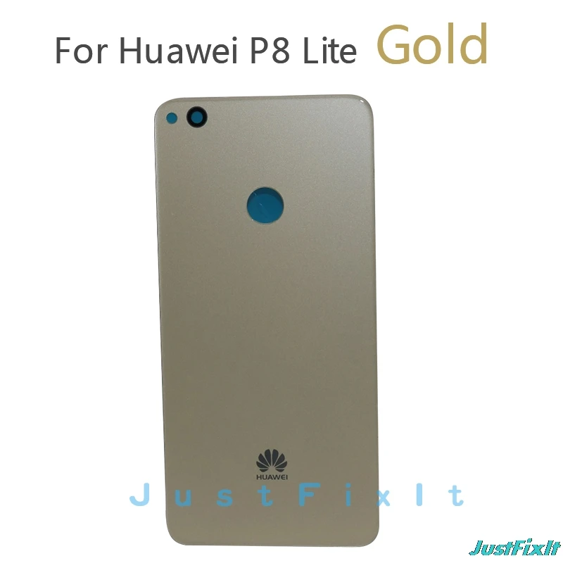 Для huawei P8 Lite Задняя крышка батареи задняя дверь для huawei P9Lite Задняя стеклянная крышка Корпус чехол панель - Цвет: Золотистый