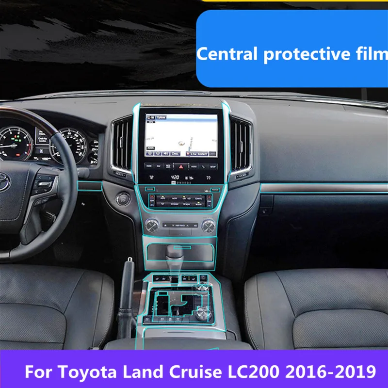 

Central Control Protective Film TPU Transparent Film Interior Modification For Toyota Land Cruise LC200 2016-2019