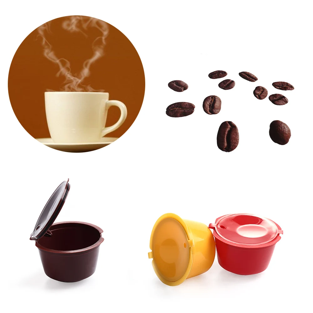 1 шт. Новые популярные многоразовые кофейные капсулы 6 цветов, сменные чашки, многоразовые фильтры для кофейной посуды