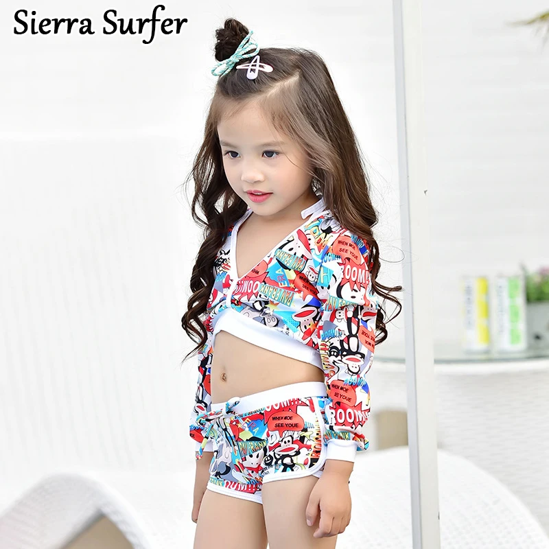 

Child Bikini Girls Swimwear Tankini Children's Baby Bathing Suits For New 2019 Children Suit Medium Sized Three Piece Boys