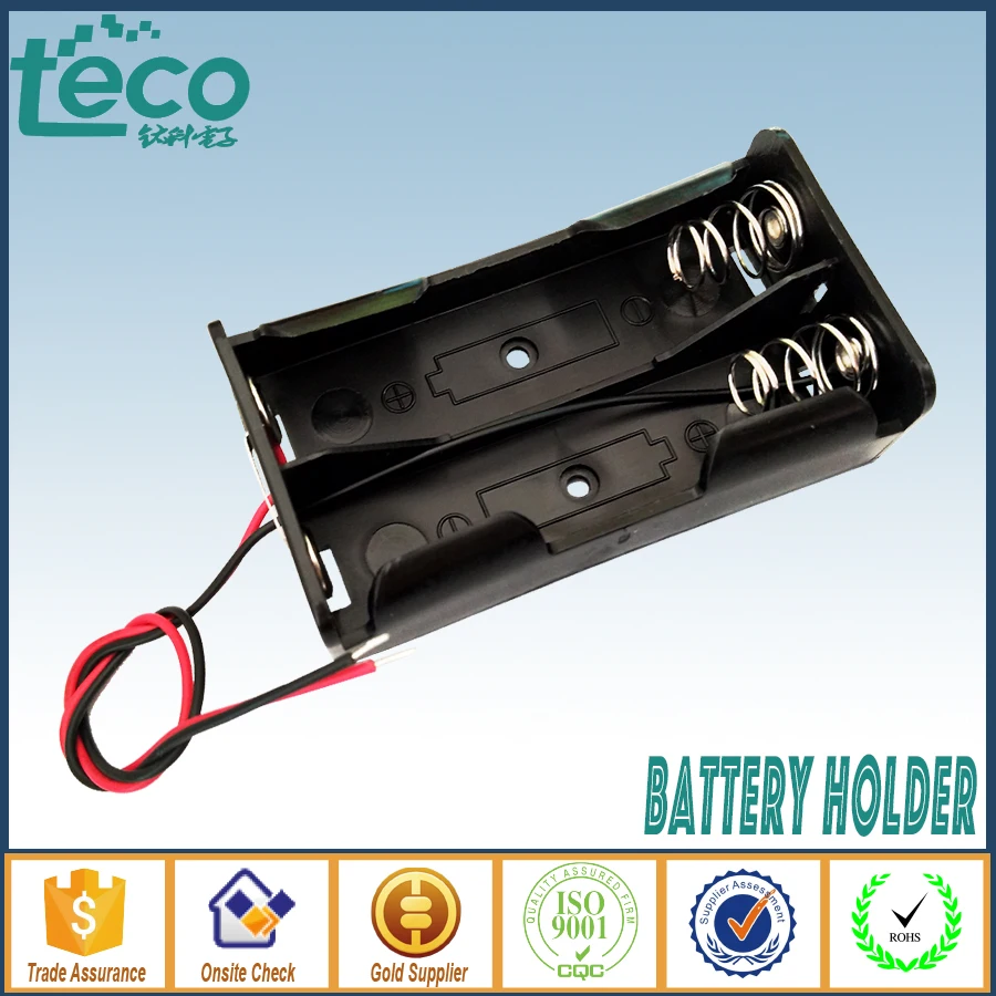 Batteries Storage Box Battery Holder For 4 PCS 18650 Batteries With Wire Le~ES