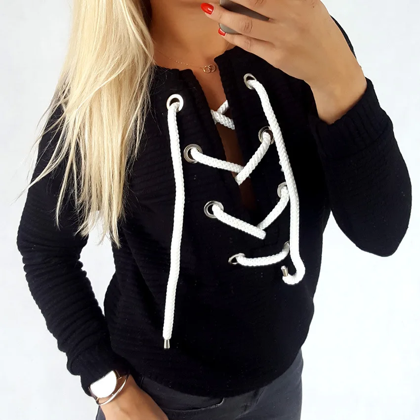 black v neck sweatshirts