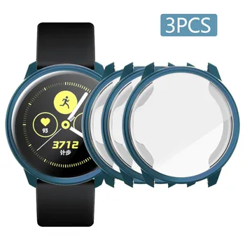 

Fashion Sports Durable Watch Cases for Samsung Active Watch 3PCS Electroplate Transparent TPU Case Cover with Film Easy Remove