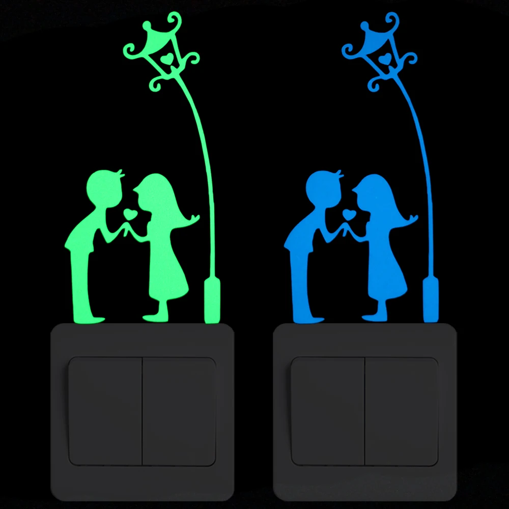 

Love Confession Glow Switch Sticker Luminous Declaration Sticker Courtship Under Streetlight Romantic Sticker Decal Home Decor