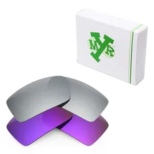 2 пары Mryok против царапин Поляризованные замена линз для Oakley Gascan, солнцезащитные очки Серебряный Титан& плазменный фиолетовый