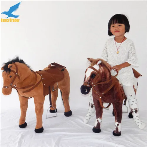 Fancytrader 32'' 82cm Large Soft Stuffed Plush Simulated Animal War Horse Toy, 3 Colors Available, Free Shipping FT50609 (5)