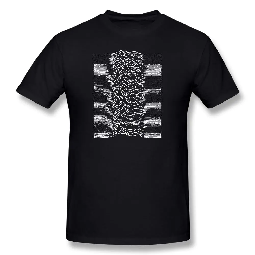 Joy Division футболка Unknown Pleasures-Joy Division Music футболка Летняя мужская футболка модная графическая футболка забавная футболка - Цвет: black