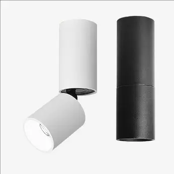 

5W/9WDimmable COB Led downlight Surface mounted 85-265V Adjustable to 90degrees Spot light LED Ceiling Lamp for coffee shop home