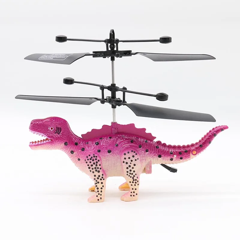 Mini Remote Eletric Flying Dinosaur Helicopter with Lights Mini Remote