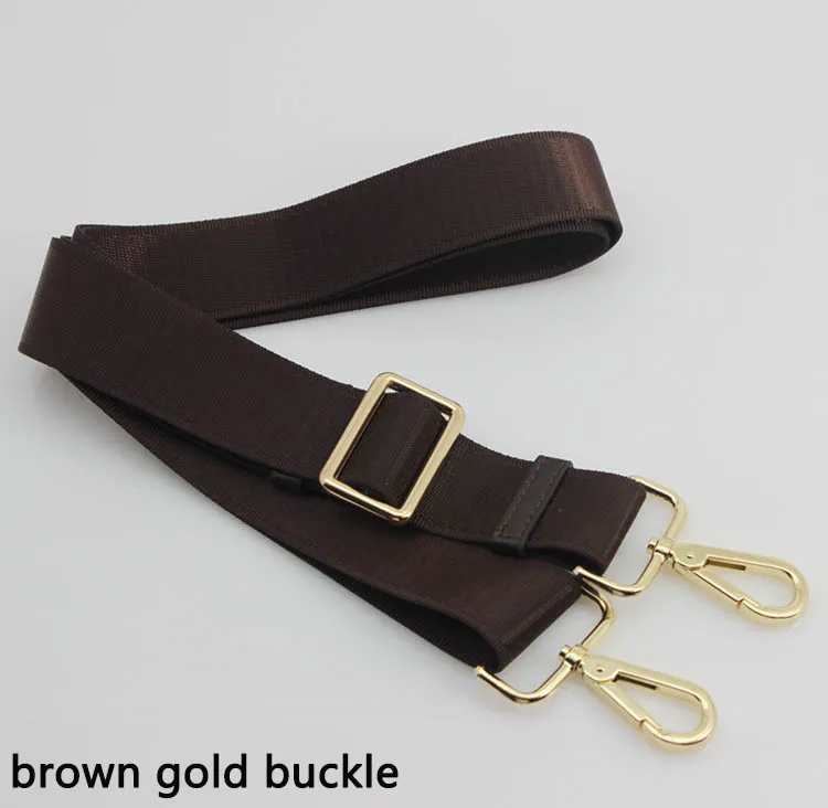 brown gold Meetee сумка на ремне регулируемый ремень 2,5/3,2/3,8 см Широкий холст нейлон с пряжкой Крюк зажимы Замена сумка аксессуары - Цвет: brown gold