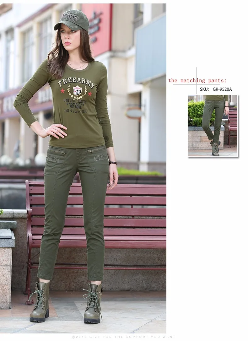 Брендовые повседневные футболки с длинным рукавом и круглым вырезом, женская модная футболка в стиле милитари, армейская зеленая камуфляжная футболка, хлопковые топы, женские футболки 3XL