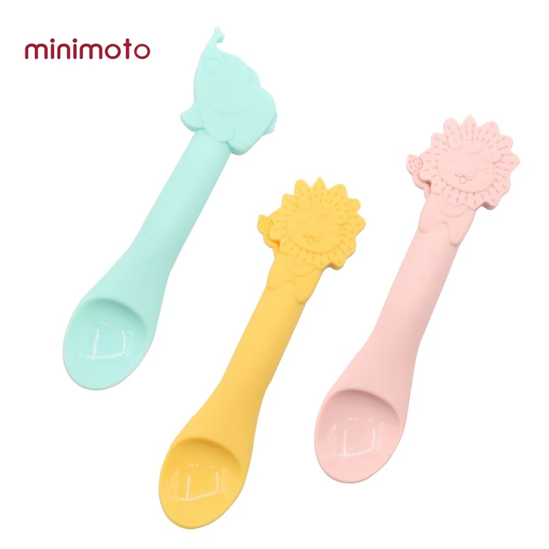 

Safety Kids Baby Feeding Spoon Silicone Newborn Utensils Flatware Feeding Infant Tableware Lepel Food Learning Toddler Spoons
