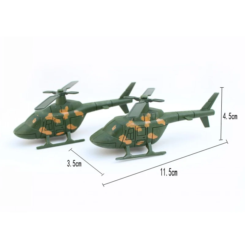 

ArmyGreen Helicopter Sand table model Military Model Static Bulk Components 2pcs/set 12*4.5cm Free Shipping
