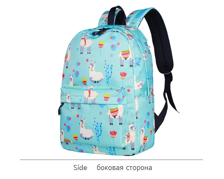 WINNER Animal Backpack 3D Print Cute Alpaca Flower School Backpack For Teenage Girls Laptop Travel Rucksack Mochila Feminina (8)